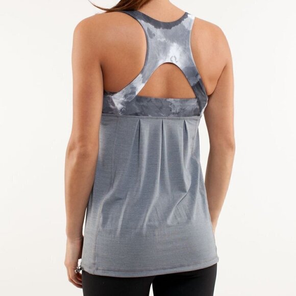 Lululemon Run Your Heart Out Racerback Tank Top Gray Size 4 - Picture 2 of 7